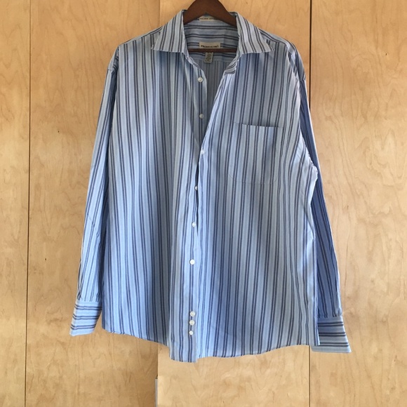 Pronto Uomo Other - XL Pronto Uomo No-Iron Mens Blue Stripe DressShirt